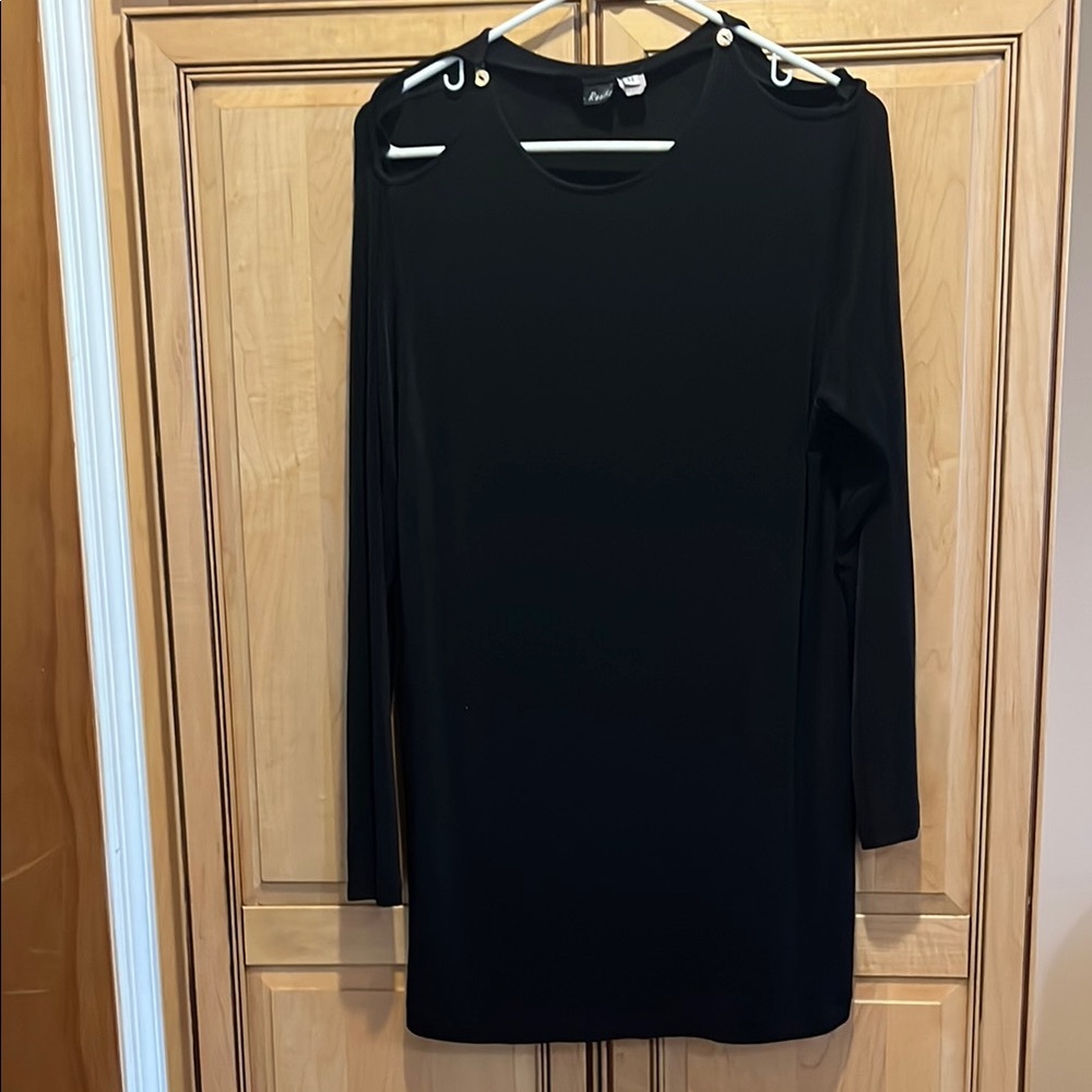 Haute Rocks Black Cold Shoulder Sheath Dress
